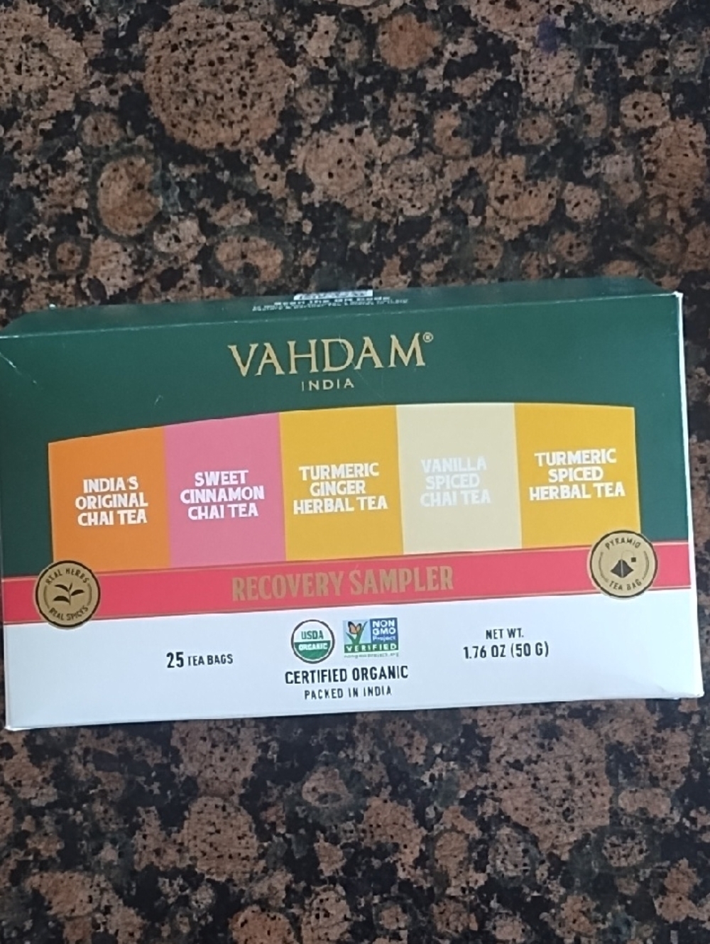 VAHDAM India Recovery Sampler Tea Box